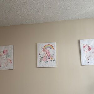 Unicorn Canvas Wall Art Set